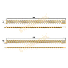 Miami Monaco Chain Casting White Wax 3D Printing Service SWDB-087-W10-014