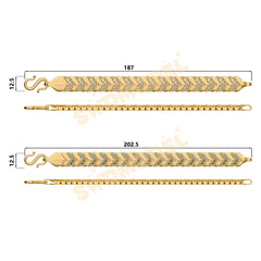 Miami Watch Band Chain Casting White Wax 3D Printing Service SWDB-101-W12.5-012