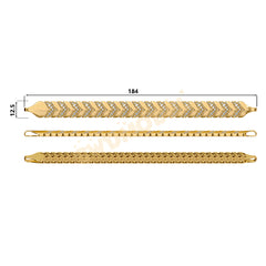 Miami Watch Band Chain Casting White Wax 3D Printing Service SWDB-101-W12.5-012