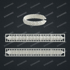 Miami Watch Band Chain Casting White Wax 3D Printing Service SWDB-101-W12.5-012