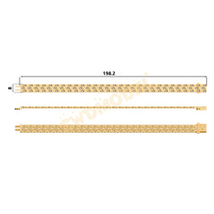 Miami Watch Band Chain Casting White Wax 3D Printing Service SWDB-103-W8-021