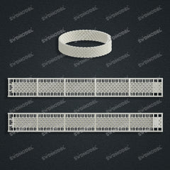 Miami Watch Band Chain Casting White Wax 3D Printing Service SWDB-108-W12.3-014