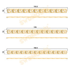 Miami Watch Band Chain Casting White Wax 3D Printing Service SWDB-112-W10-01