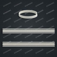 Miami Watch Band Chain Casting White Wax 3D Printing Service SWDB-114-W7.6-010