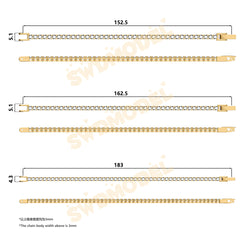 Miami Tennis Chain Casting White Wax 3D Printing Service SWDB-120-W3-016