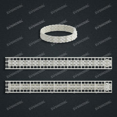 Miami Watch Band Chain Casting White Wax 3D Printing Service SWDB-121-W10.8-01