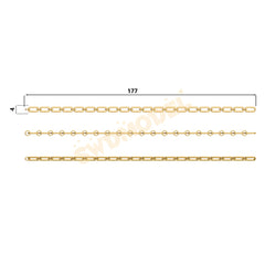 Miami Cuban Chain Casting White Wax 3D Printing Service SWDB-128-W4
