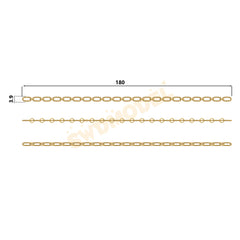 Miami Cuban Chain Casting White Wax 3D Printing Service SWDB-134-W3.9