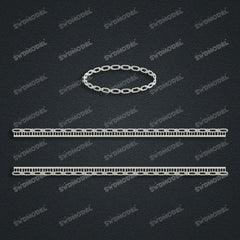 Miami Cuban Chain Casting White Wax 3D Printing Service SWDB-134-W3.9