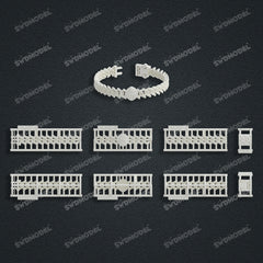 Miami Cuban Chain Casting White Wax 3D Printing Service SWDB-138-W11-05