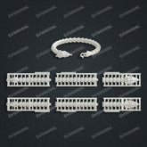 Miami Watch Band Chain Casting White Wax 3D Printing Service SWDB-140-W12.8-05