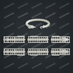 Miami Watch Band Chain Casting White Wax 3D Printing Service SWDB-140-W12.8-05