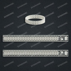 Miami Cuban Chain Casting White Wax 3D Printing Service SWDB-156-W10-013