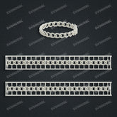 Miami Cuban Chain Casting White Wax 3D Printing Service SWDB-158-W8-07