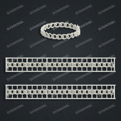 Miami Cuban Chain Casting White Wax 3D Printing Service SWDB-158-W8-07