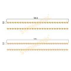 Miami Knight Chain Casting White Wax 3D Printing Service SWDB-159-W3.5-01