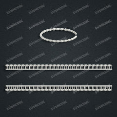 Miami Knight Chain Casting White Wax 3D Printing Service SWDB-159-W3.5-05