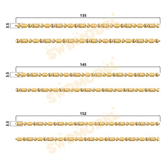 Miami Knight Chain Casting White Wax 3D Printing Service SWDB-160-W3.5-07