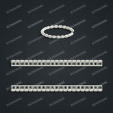 Miami Knight Chain Casting White Wax 3D Printing Service SWDB-161-W3.5