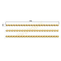 Miami Knight Chain Casting White Wax 3D Printing Service SWDB-161-W3.5