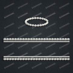 Miami Knight Chain Casting White Wax 3D Printing Service SWDB-162-W3.2