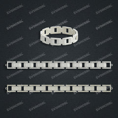 Miami Cuban Chain Casting White Wax 3D Printing Service SWDB-168-W12.4-01