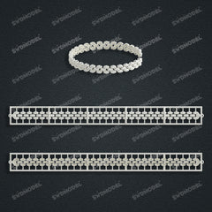 Miami Watch Band Chain Casting White Wax 3D Printing Service SWDB-173-W7-08