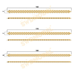 Miami Watch Band Chain Casting White Wax 3D Printing Service SWDB-173-W7-08