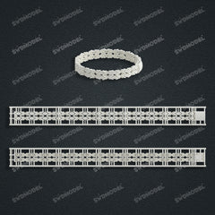 Miami Watch Band Chain Casting White Wax 3D Printing Service SWDB-174-W9-05