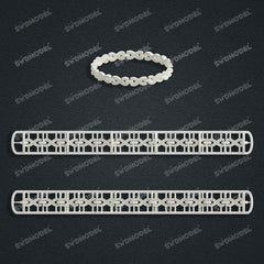 Miami Watch Band Chain Casting White Wax 3D Printing Service SWDB-176-W6-06