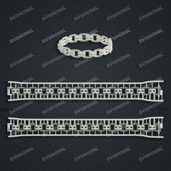 Miami Filigree Chain Casting White Wax 3D Printing Service SWDB-178-W9-07