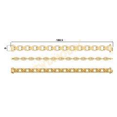 Miami Filigree Chain Casting White Wax 3D Printing Service SWDB-178-W9-07