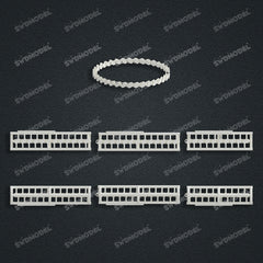 Miami Cuban Chain Casting White Wax 3D Printing Service SWDB-180-W3.6-01