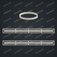 Miami Watch Band Chain Casting White Wax 3D Printing Service SWDB-182-W6-03