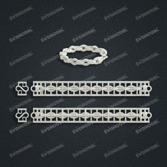 Miami Knight Chain Casting White Wax 3D Printing Service SWDB-184-W10-05