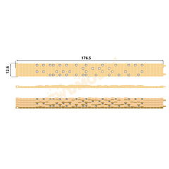 Miami Watch Band Chain Casting White Wax 3D Printing Service SWDB-187-W14.6