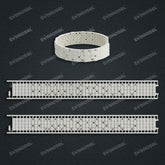 Miami Watch Band Chain Casting White Wax 3D Printing Service SWDB-187-W14.6