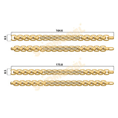 Miami Knight Chain Casting White Wax 3D Printing Service SWDB-190-W9-01