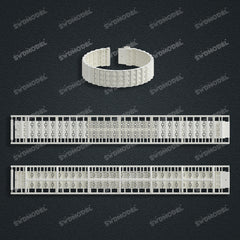 Miami Watch Band Chain Casting White Wax 3D Printing Service SWDB-192-W14
