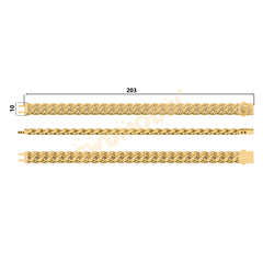 Miami Cuban Chain Casting White Wax 3D Printing Service SWDB-195-W10-03