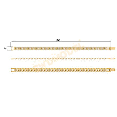 Miami Cuban Chain Casting White Wax 3D Printing Service SWDB-198-W7