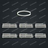 Miami Knight Chain Casting White Wax 3D Printing Service SWDB-204-W4.8