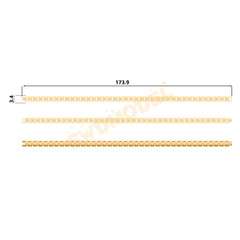 Miami Knight Chain Casting White Wax 3D Printing Service SWDB-205-W3.4