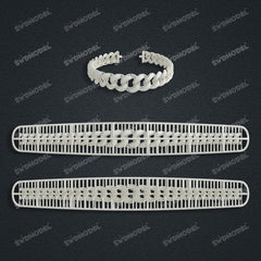 Miami Cuban Chain Casting White Wax 3D Printing Service SWDB-208-W14-02