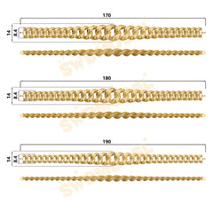 Miami Cuban Chain Casting White Wax 3D Printing Service SWDB-208-W14-02