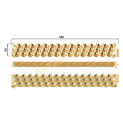 Miami Cuban Chain Casting White Wax 3D Printing Service SWDB-236-W24-02