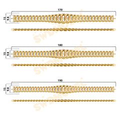 Miami Cuban Chain Casting White Wax 3D Printing Service SWDB-239-W15-04