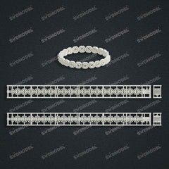 Miami Watch Band Chain Casting White Wax 3D Printing Service SWDB-250-W9.3