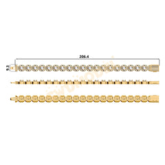 Miami Watch Band Chain Casting White Wax 3D Printing Service SWDB-250-W9.3