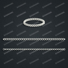 Miami Knight Chain Casting White Wax 3D Printing Service SWDB-252-W6-05